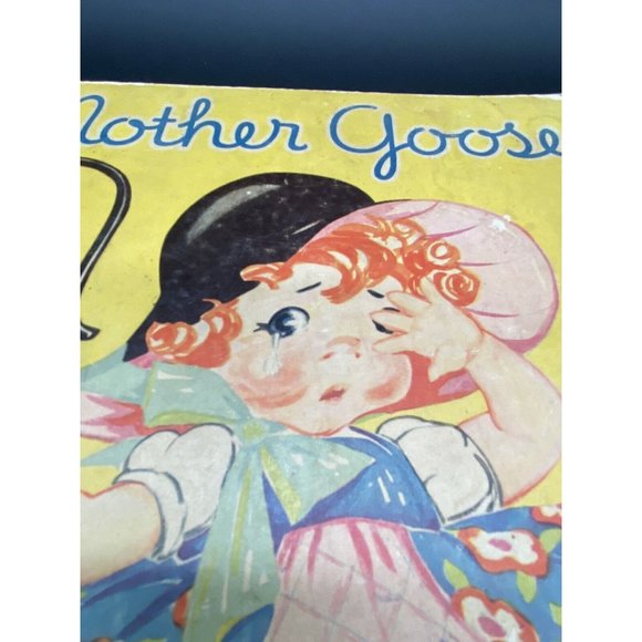 Antique Mother Goose Hard Board Cover Book 1920’s - SEE PHOTOS For Condition - Picture 1 of 10